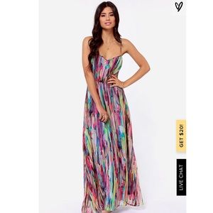 Lulus multi color maxi dress